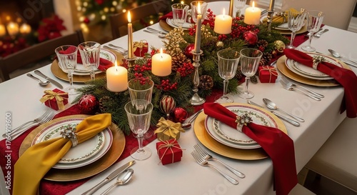 ornate_christmas_table_setting,lavishly_decorated_table,festive_tableware,elegant_place_settings,glowing_candles,red_and_gold_color_scheme,christmas_tree_in_background,holiday_feast,inviting_atmospher