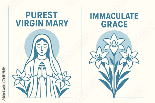 Immaculate Purity Banners. Immaculate Purity. Two vertical A6 banners with safe margins, centered composition, no elements touching edges, flat vector design,