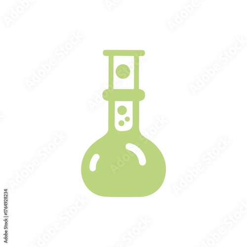 Minimal Vector Chemical Flask Silhouette Logo Design Icon – Modern Science Laboratory Emblem for Research, Chemistry, Education, Pharma, Innovation