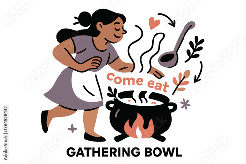 Keeper of the Hearth. Keeper of the Hearth ? Gathering Bowl. A heavy pot steams over low flame; herbs and ladle orbit in a gentle circle. Text ?come eat?