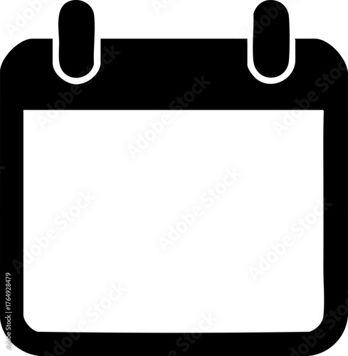 Calendar Icon in Flat Minimalist Style for Schedule, Planning, and Event Management Design