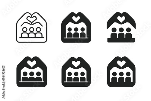 Social-Emotional Learning Logos. Teachers integrating social-emotional learning in classrooms. Set Logo of Teachers integrating social-emotional learning in
