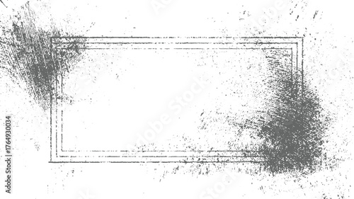 Gray distressed rectangle frame with textured background grunge