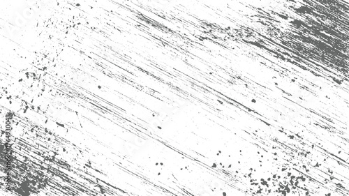 Gray streaks and splatters on white abstract background