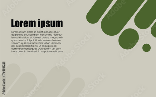 Modern minimalist background with abstract flowing green shapes.