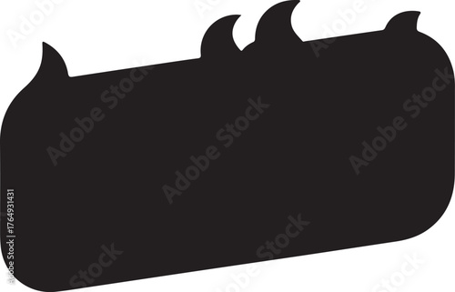 Abstract silhouette of a futuristic device with fiery projections abstract design element transparent background