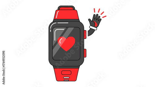 Wearable Tech's Pulse: A sleek smartwatch pulses with digital energy. It's a reminder to keep the heart beating.