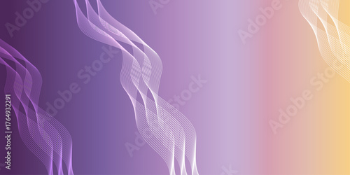 An abstract colorful background design of smooth pink and purple light, where smoke and flowing lines create a wave-like motion effect