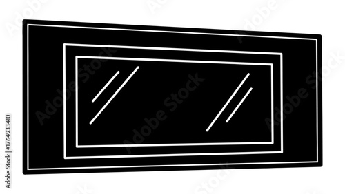 Mirror: An elegant mirror reflects a room, adding a touch of sophistication and depth to any interior space.