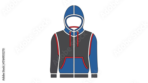 Stylish Hoodie Design: A sleek, modern hoodie with vibrant colors and a tailored fit, a perfect blend of style and comfort.