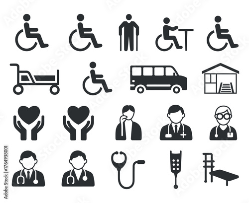 Comprehensive Medical Accessibility Symbol Collection for Healthcare Design and Awareness