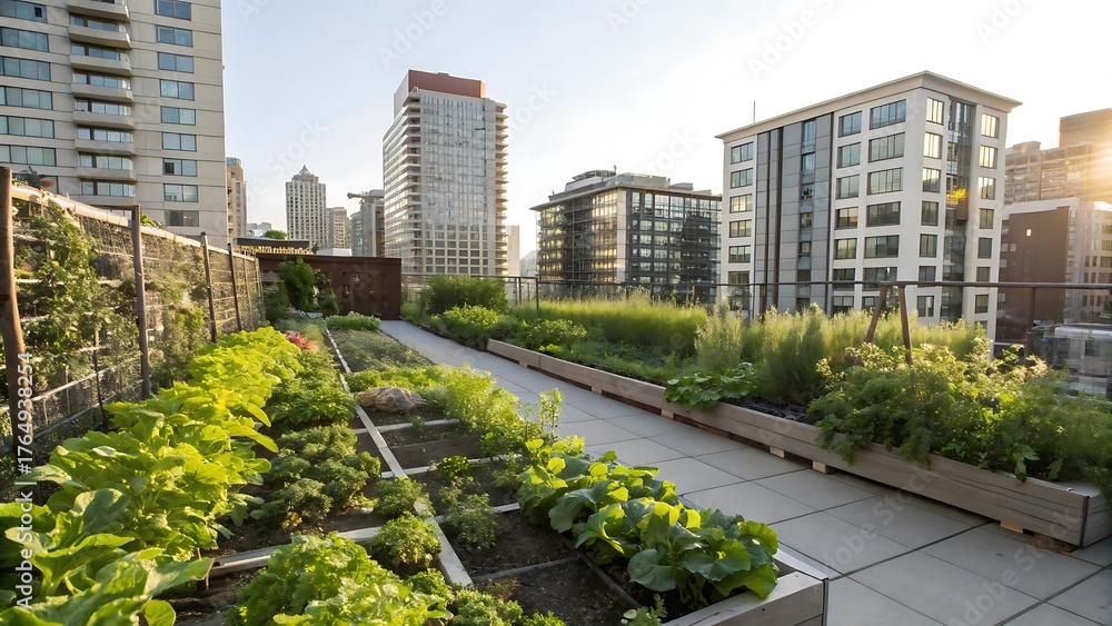 Fototapeta premium Rooftop Green Garden