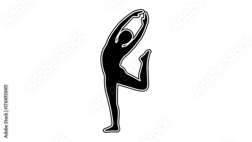 Zenith of Balance: This photo captures a person performing a graceful yoga pose, perfectly embodying balance. It is a symbol of inner peace.