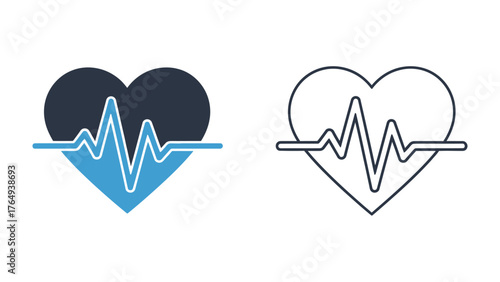 Heartbeat in Graphics: The rhythmic dance of life's essence visualized through a stylized heart shape, a powerful emblem of vitality.