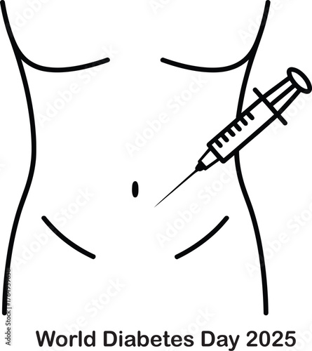 Woman receiving insulin injection for diabetes awareness