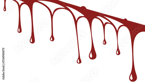 Red Dripping Liquid Horror Blood Effect Illustration
