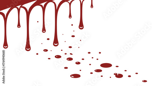 Dripping Blood Horror Background Red Liquid Splatter Design