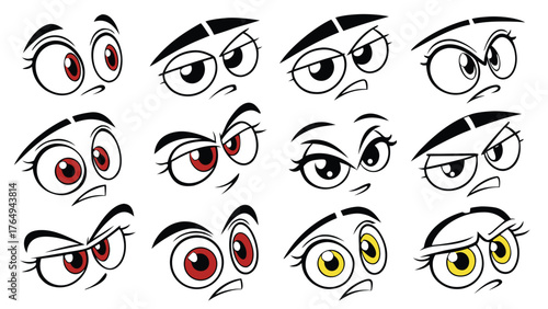 Cartoon Eyes Expressions Illustration Emotions Character Design Art