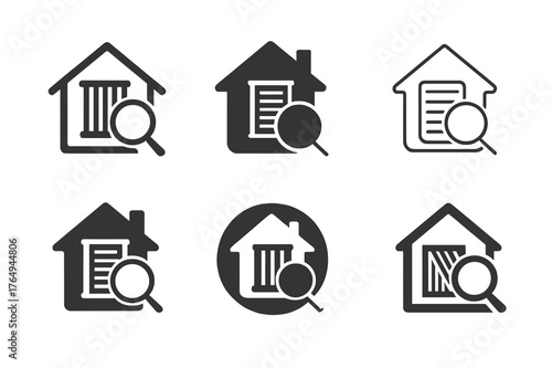 Air Filter Logos. Checking air filters. Set Logo of Checking air filters: home air purifier HEPA cartridge. harmonious logo variations of the same emblematic