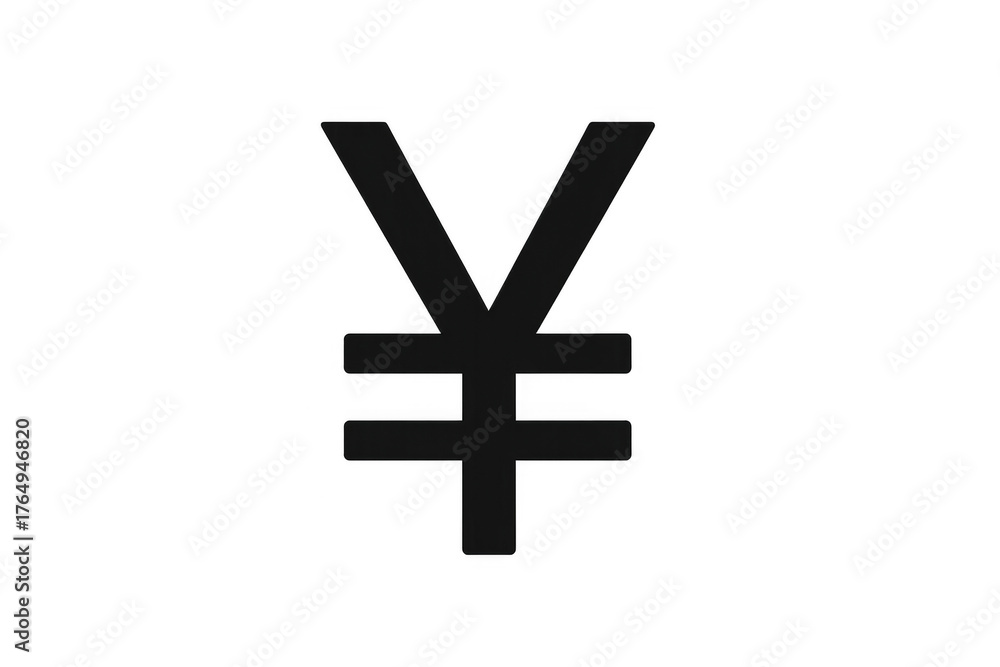 Obraz premium Japanese yen currency symbol icon representing finance, economy, wealth, trade, and global business on transparent background
