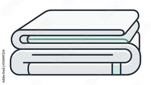 Folded Clean Sheets: A depiction of two neatly folded sheets, fresh and inviting, ready for use, emphasizing the simplicity and comfort of home textiles.