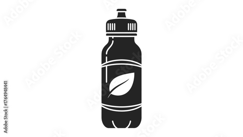 Hydration Icon: A minimalist icon of a water bottle, embodying the essence of refreshment and vitality. It's a clean design emphasizing simplicity and functionality.