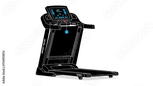 Modern Treadmill at Home: A sleek, contemporary treadmill stands ready, an inviting invitation to embrace fitness and well-being within the sanctuary of a home environment.