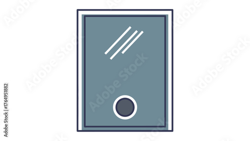 Geometric Elegance of Rectangular Mirror: Clean, sleek, and minimalist design featuring a rectangular mirror with a modern, unobtrusive aesthetic. Reflecting light, creating depth.