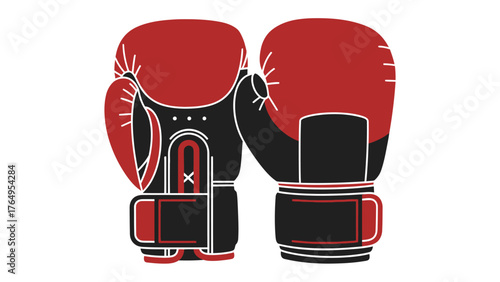 Boxer's Guardian: A pair of boxing gloves, a symbol of combat and training, ready to absorb punches, reflecting the resilience and the spirit of a boxer