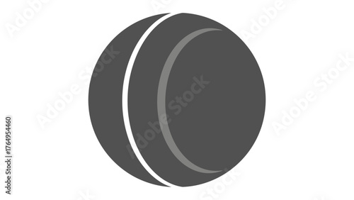 Geometric Tennis Ball: A sleek, minimalist image of a tennis ball showcases its distinctive design, with its recognizable segments and lines.