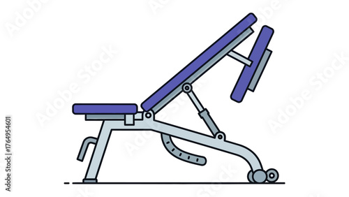 Gym Bench: An illustration of a modern gym bench, a cornerstone of any workout facility.
