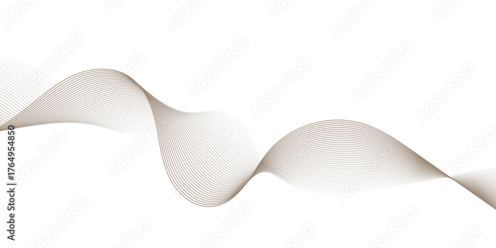 Fototapeta premium Minimal abstract wave line background design. 