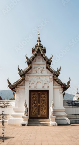 Cultural architecture showcase chiang mai temple view scenic serenity