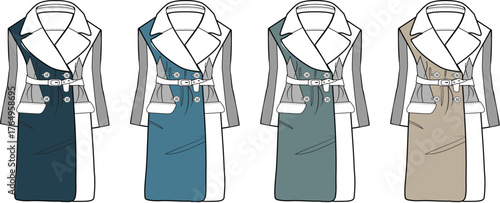 Elegant Double-Breasted Coat A Fashionable and Versatile Outerwear Choice