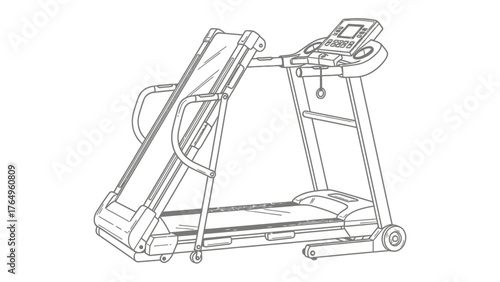 Treadmill: This sleek treadmill represents the intersection of technology and fitness, beckoning individuals to embark on a journey towards a healthier lifestyle.