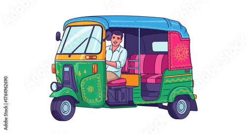 A man in traditional attire playing a sitar, a long-necked stringed instrument.