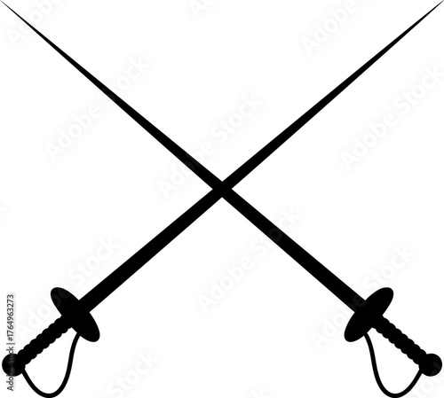 Crossed Fencing Swords