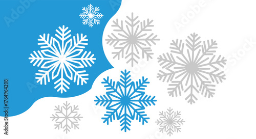 Create a winter wonderland with this charming snowflake collection for holiday cards, seasonal designs, and festive backgrounds that bring joy and cheer to your projects