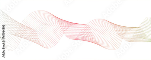 Abstract white background with pink smoke blend wave lines and technology background.flow dynamic technology digital soundwave minimal isolated. frequency web and noise gradient science futuristic.