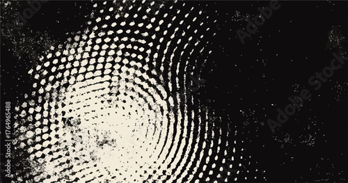 Imagem abstrata em preto e branco com padrões circulares concêntricos, evocando conceitos de física e ciência.