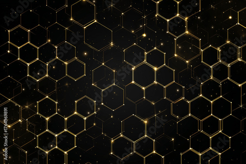 
Hexagon pattern background with connecting lines