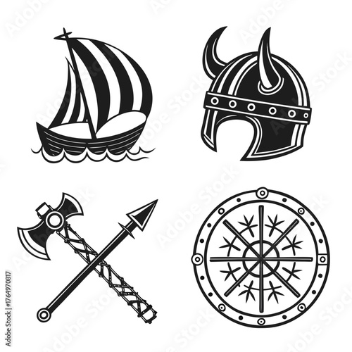 Viking age symbols represent scandinavian history