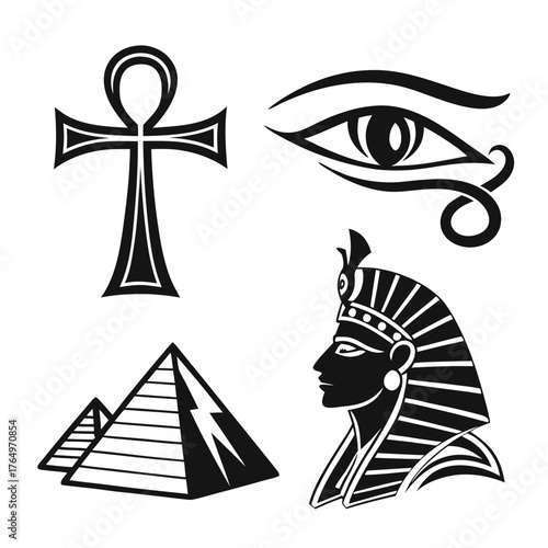 Ancient egyptian civilization symbols for design