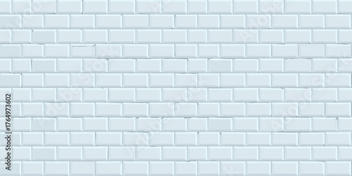 Clean light blue square subway tiles arranged in a classic brick pattern for a modern wall background