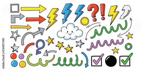 Whimsical Doodle Elements Collection