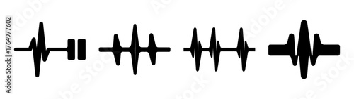 Dynamic heartbeat monitor display showing active pulse waves medical health data visualization abstract graphic illustration of vital signs