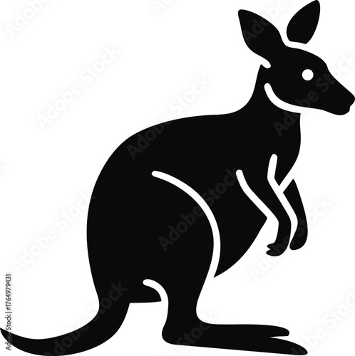 Illustration of a bennet s wallaby a marsupial native to australia isolated on white background isolated on transparent background
