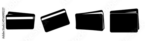Modern abstract loyalty and payment cards for business finance shopping and customer rewards programs design elements