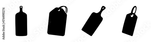 Diverse blank shopping tags various shapes angles perfect for sales promotions retail merchandise branding labeling pricing items