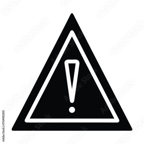 Warning sign vector attention icon triangle exclamation mark caution hazard danger alert risk 